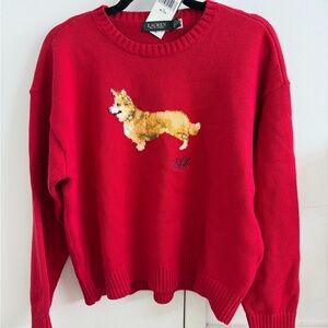 Lauren Ralph Lauren Corgi Sweater NWT XL